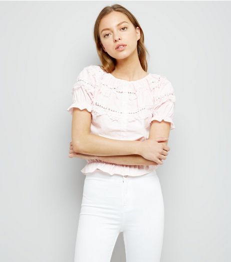 Pink Lace Trim Cotton Shirt | New Look