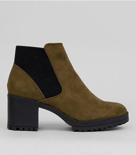Khaki Suedette Chelsea Boots | New Look