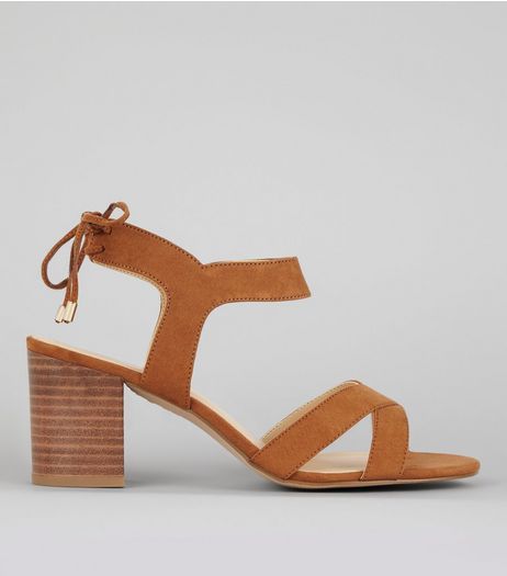 Tan Ankle Tie Up Sandals | New Look
