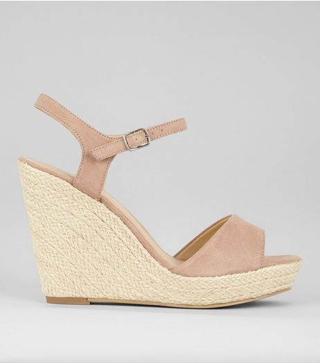 Nude Wedged Espadrille Heeled Sandals | New Look