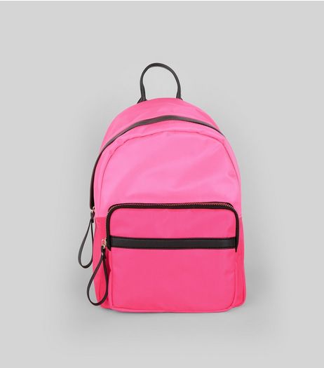 Pink Neon Backpack | New Look