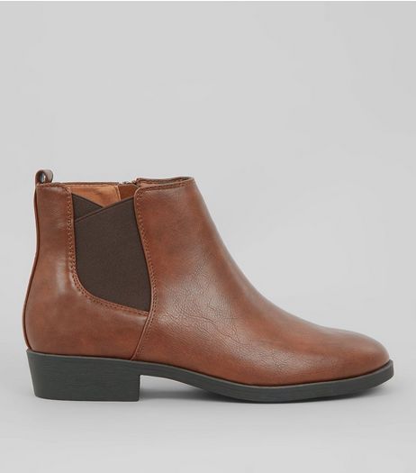 Tan Elasticated Side Chelsea Boots | New Look