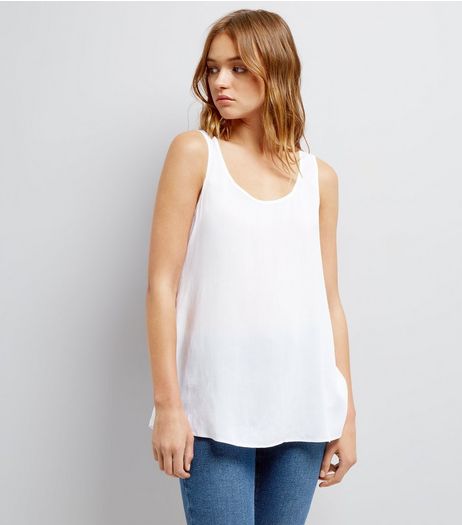 White Tie Back Vest | New Look