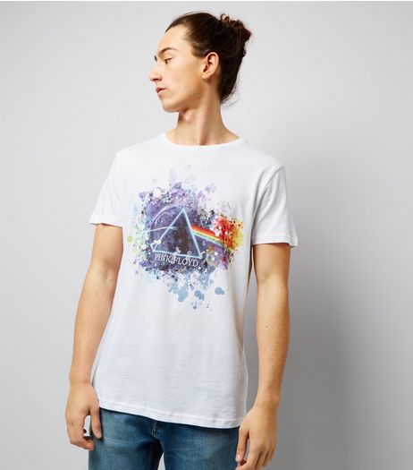 White Pink Floyd Logo T-Shirt | New Look