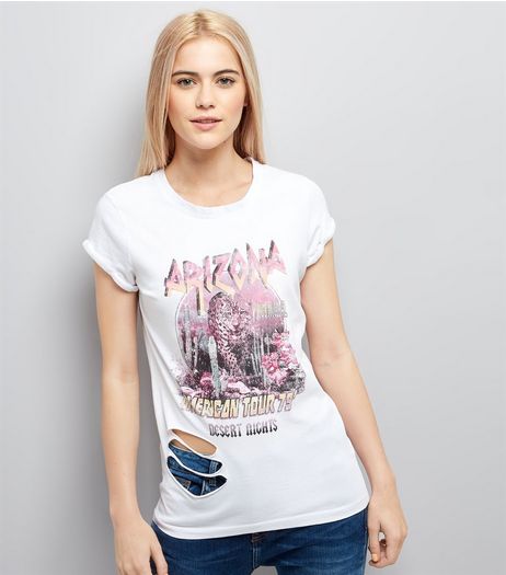 Tall Arizona Print Ripped T-Shirt | New Look