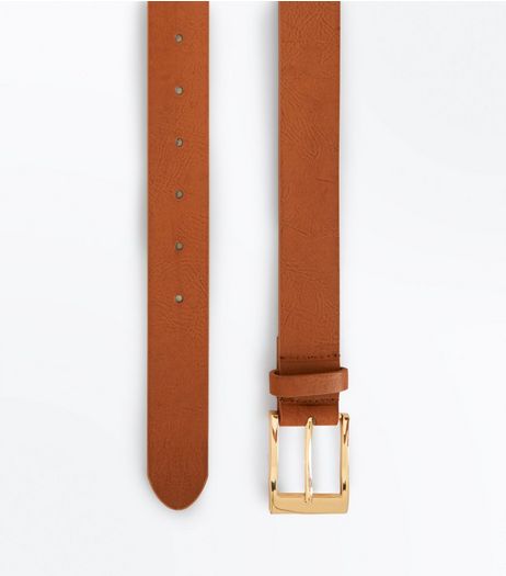Curves Tan Jeans Belt | New Look