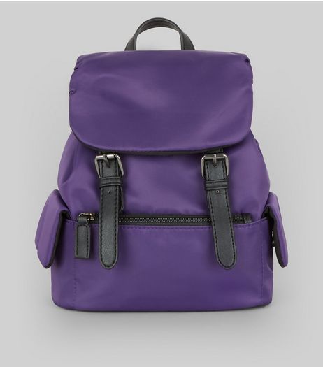 Purple Double Buckle Mini Backpack | New Look
