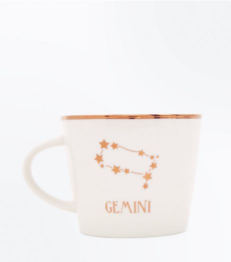 Shell Pink Gemini Zodiac Mug | New Look