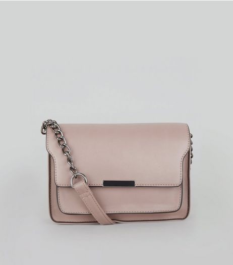 Shell Pink Chain Shoulder Bag | New Look