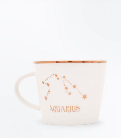 Shell Pink Aquarius Zodiac Mug | New Look