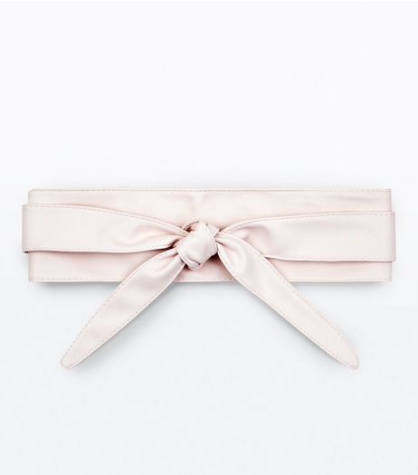 Pink Tie Up Front Wrap Belt | New Look