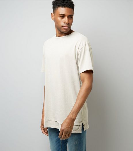 Stone Double Layered Acid Wash T-Shirt | New Look