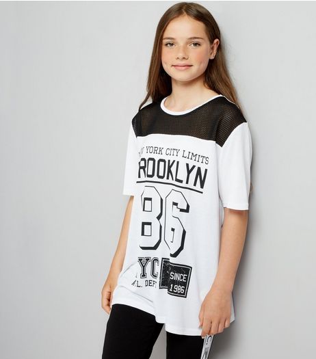 Teens White Brooklyn T-Shirt | New Look