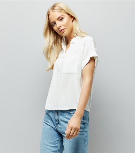 Cream Short Sleeve Shirt | New Look