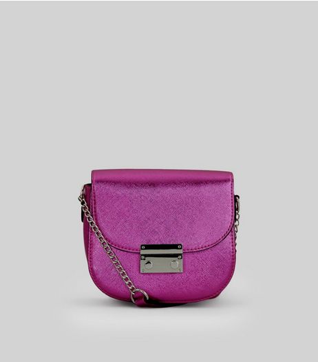 Pink Metallic Mini Cross Body Bag | New Look