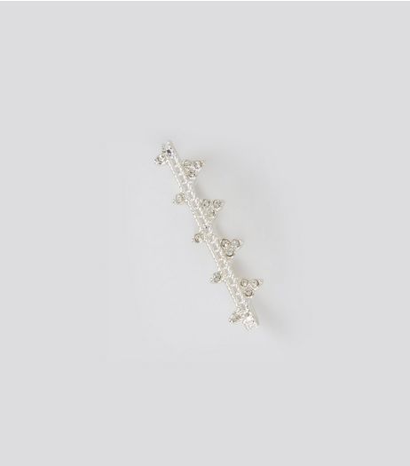 Silver Tri Stone Scaffold Bar | New Look