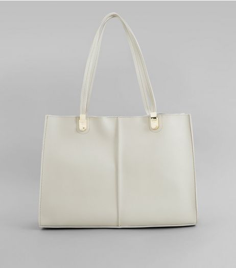 Grey Structured Tote Bag | New Look