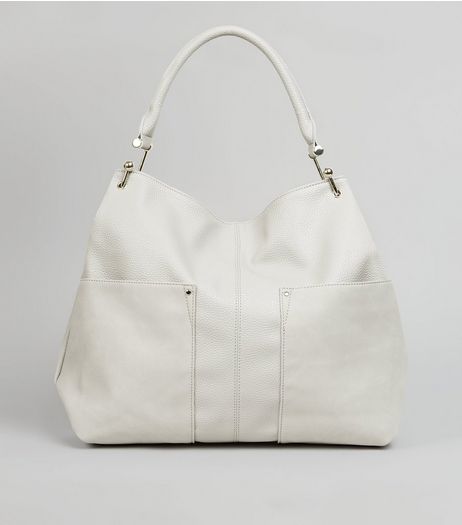Cream Gold Hook Tote Bag | New Look