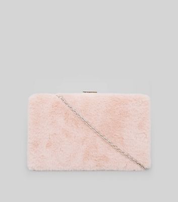 pink fur clutch