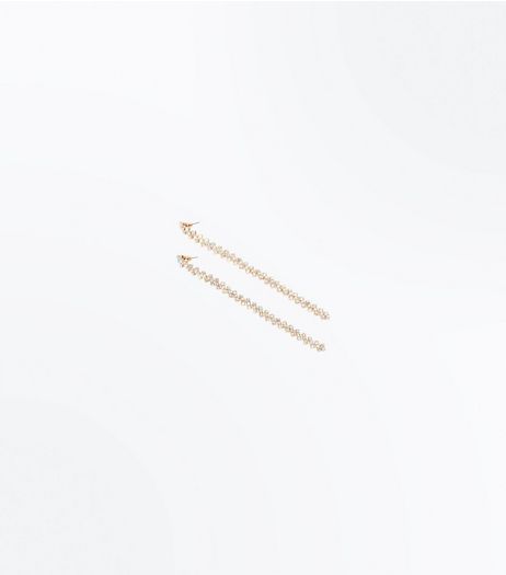 Gold Diamanté Shoulder Duster Earrings | New Look