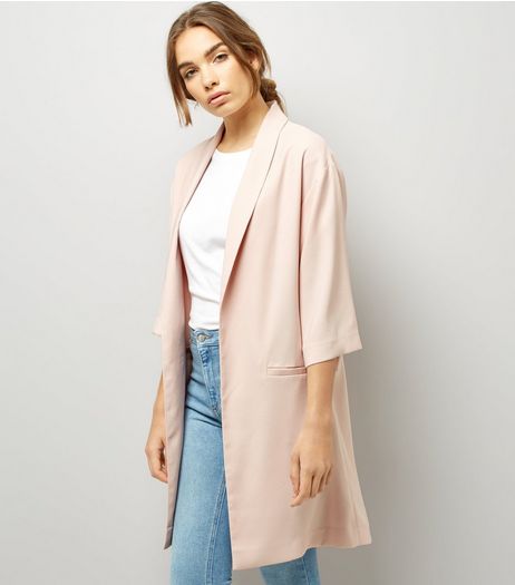 Pink Longline Kimono | New Look