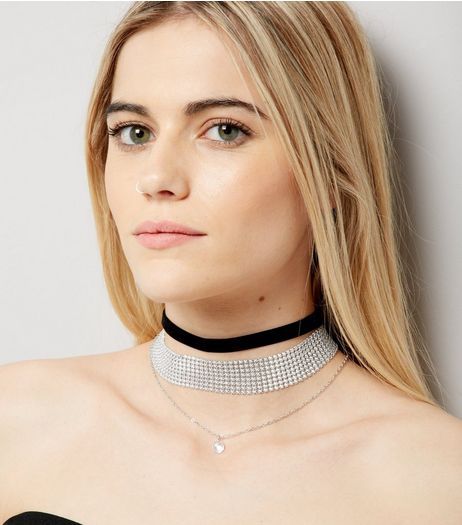 Silver Chainmail Layered Choker | New Look