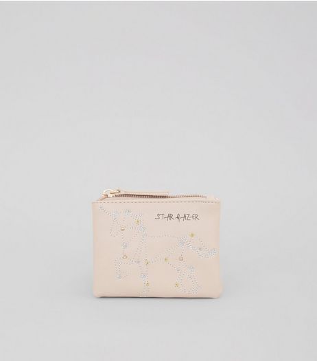 Cream Stargazer Constellation Zip Top Purse | New Look