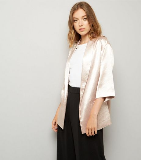 Bronze Metallic Satin Kimono | New Look