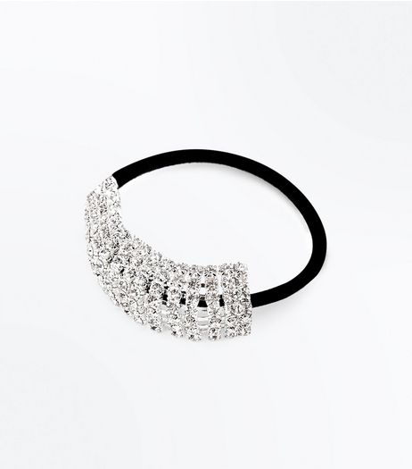 Silver Crystal Diamanté Hairband | New Look