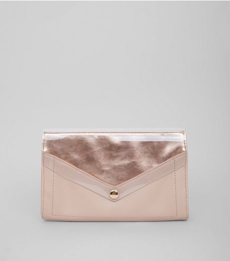 Nude Transparent Panel Clutch Bag | New Look