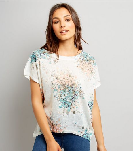 Apricot Blue Wild Flower Top | New Look