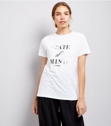 White State Of Mind Printed T-Shirt | New Look
