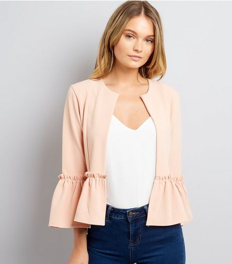 Cameo Rose Shell Pink Frill Hem Jacket | New Look