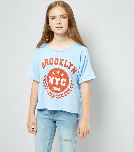 Teens Blue Brooklyn T-Shirt | New Look