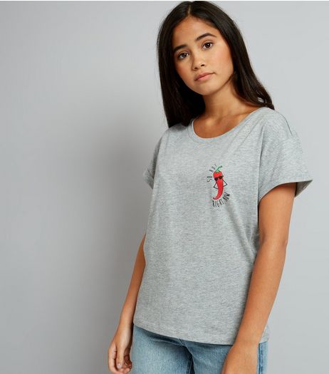 Teens Grey So Hot Right Now Chilli T-Shirt | New Look