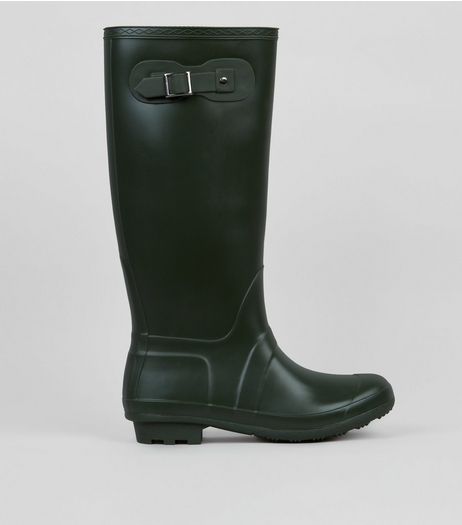 Khaki Knee High Wellies | New Look