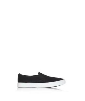 ladies black canvas plimsolls