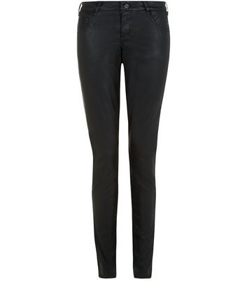 Black Coated Skinny Jeans