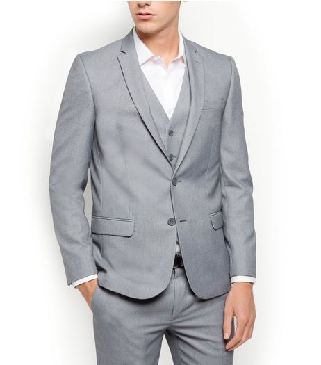Grey Slim Fit Suit Jacket | New Look