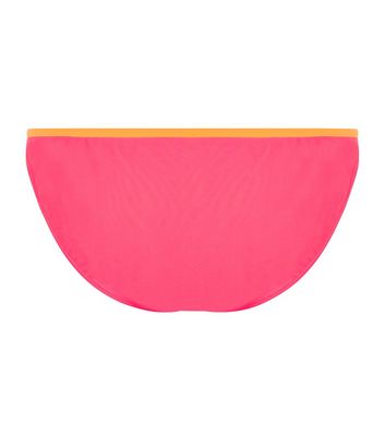 Pink Colour Block Bikini Bottoms