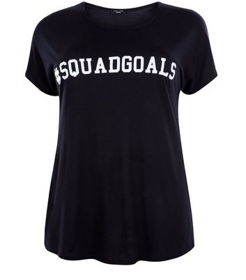 Plus Size Black Squad Goals T-Shirt